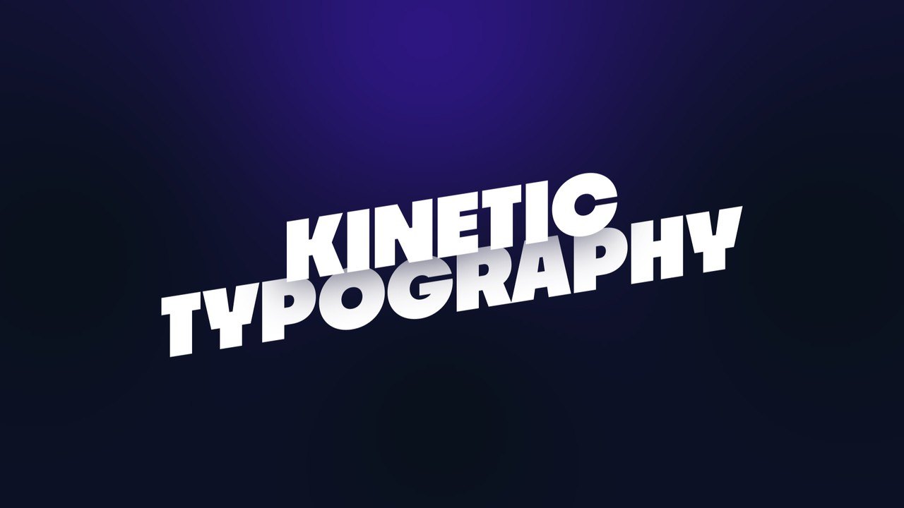 Tilted Overlap Kinetic Typography on Violet After Effects Template