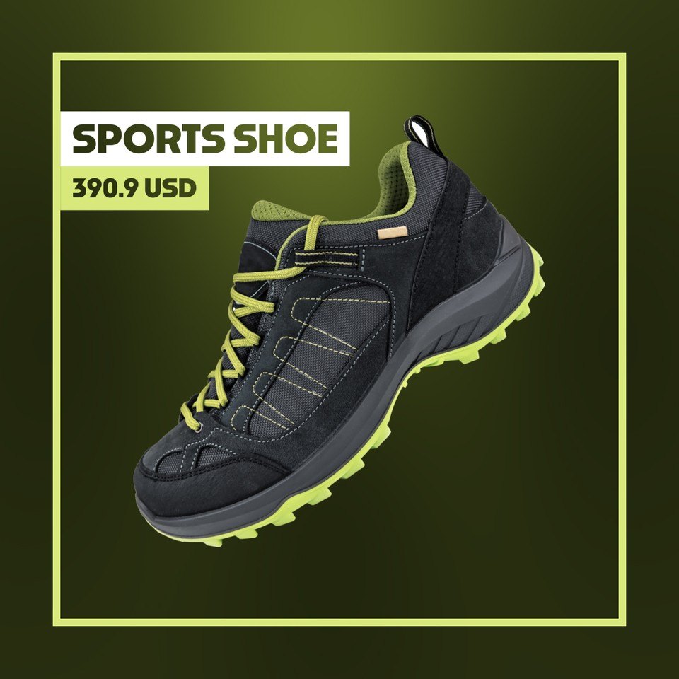 Square Sporty Product Offer Card in Neon Lime Premiere Pro MOGRT