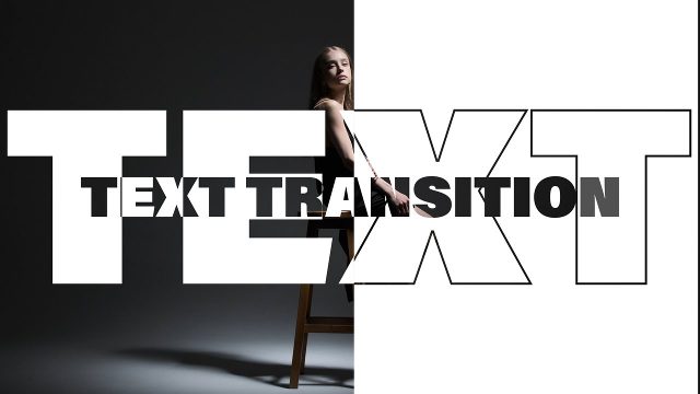 Minimal Animated Title Transitions featuring Giant Word Cut-Out and White Panel Premiere Pro MOGRT