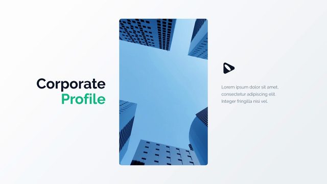 Minimal Corporate Slideshow featuring Tall Media Cards Premiere Pro MOGRT