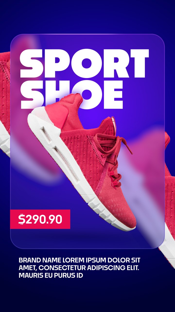 Cyber Monday Sport Shoe Huge Letters Pink Smoke Premiere Pro MOGRT