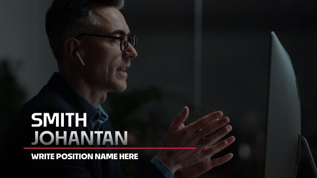 White Box Serif Name Lower Third with Three Line Role for Vloggers Premiere Pro MOGRT Templates