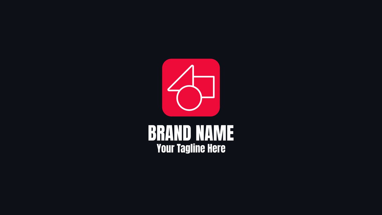 Red App Icon Logo Reveal with Brand Name After Effects Template