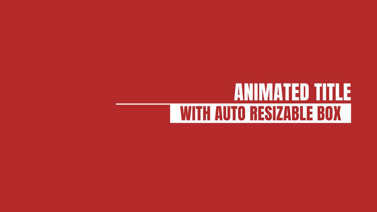 Corner Pointer Line Corporate Title Animation for Clean Captions After Effects Template