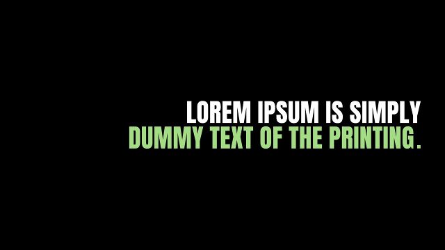 Mint Slide Line Corporate Text Animation After Effects Template