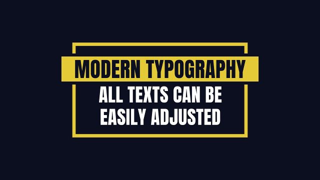 Promo Yellow Frame Modern Typography Corporate Titles for Company Videos After Effects Template