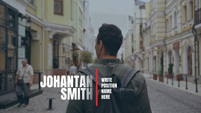Red Bar Divider Interview Name Title Lower Thirds Template for After Effects