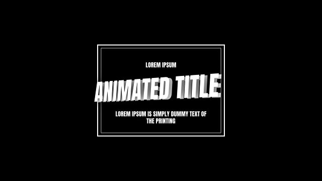 Kinetic Typography Title in a Square Outline Frame for After Effects