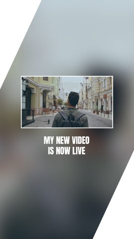 Vertical New Video Window Slideshow Stories with Diagonal Wipe After Effects Template