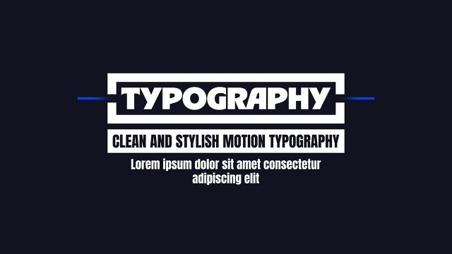 Corporate Animated Typography Box with Blue Rules and Paragraph for Adobe After Effects