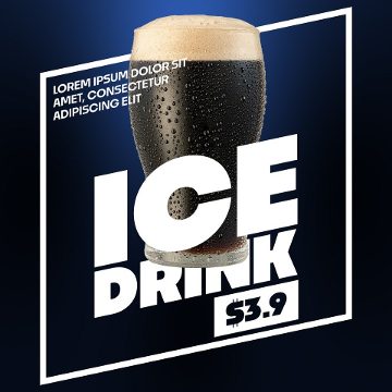 Square Product Promo featuring Tilted Border and Giant Type After Effects Template