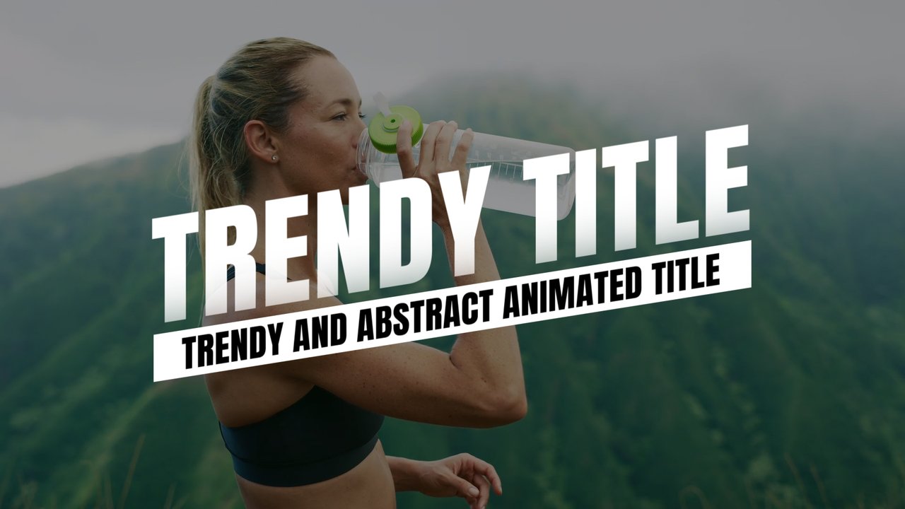 Trendy Corporate Animated Title featuring White Caption Strip Premiere Pro MOGRT