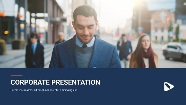 Corporate Presentation Promo featuring Lower Caption Bar After Effects Project