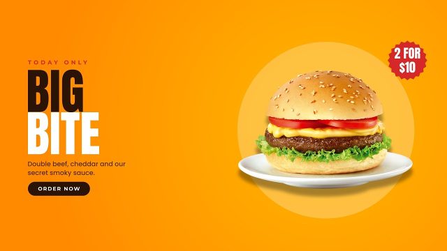 Food Sale Promo with Condensed Headline Circle and Price Tag After Effects Template