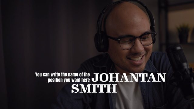 Premiere Pro Serif Caps Host Name Lower Thirds featuring Side Role Text MOGRT