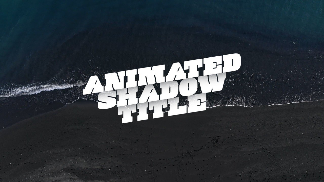 Long Shadow Slanted Title Animations in Three Lines Premiere Pro MOGRT