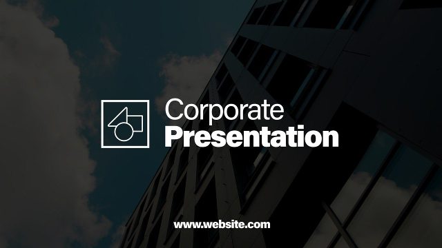 Dark Corporate Presentation featuring Logo Ending Slide After Effects Template