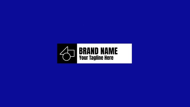 Black Logo Tile with White Name Card Premiere Pro MOGRT