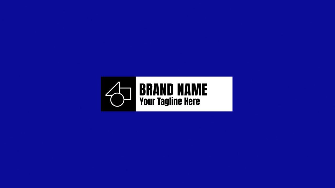 Black Logo Tile with White Name Card Premiere Pro MOGRT
