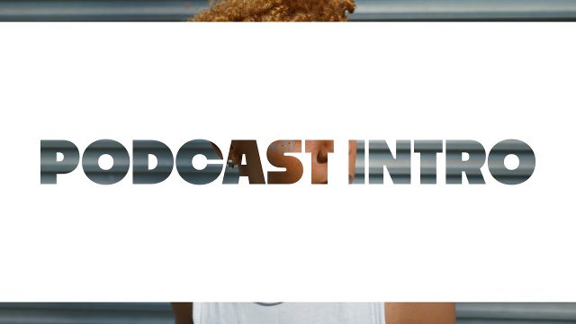Colorful Podcast Intro Typography with Masked Lettering and Thin Color Bars for Adobe After Effects