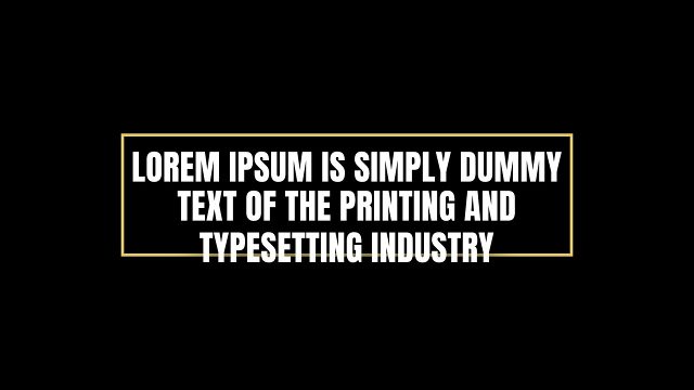 Abstract Gold Framed Paragraph Corporate Typography After Effects Template