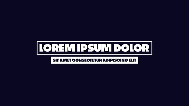 Slick and Minimalist Title Animations