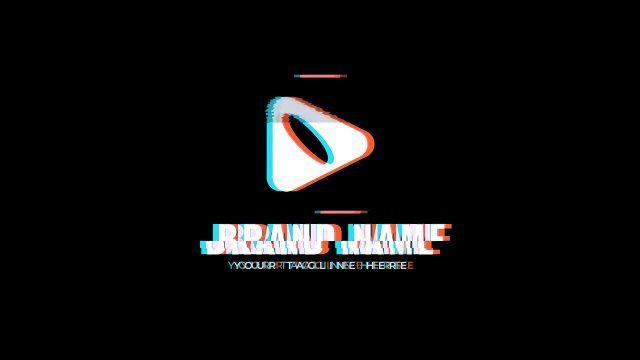 Striped Glitch Logo Sting featuring Dubstep SFX After Effects Template