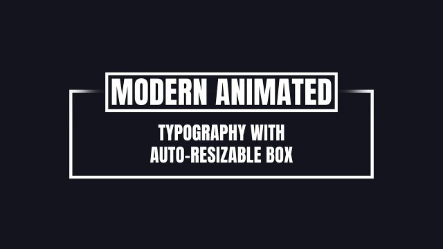Box Topped Frame Headline Text Animations After Effects Project