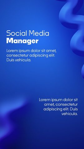 Vertical Fluid 3D Ribbon Job Title Text Card After Effects Template