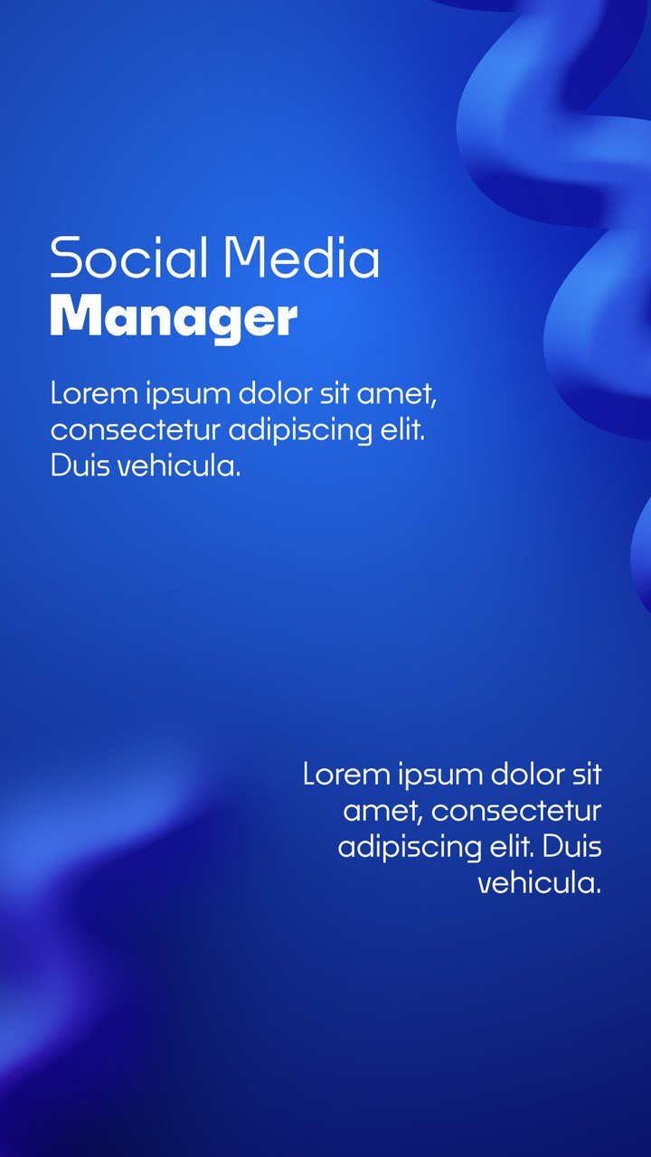 Vertical Fluid 3D Ribbon Job Title Text Card After Effects Template