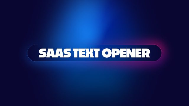 Innovative SaaS Startup Presentation Animated Text featuring Glowing Pill Badge MOGRT Template