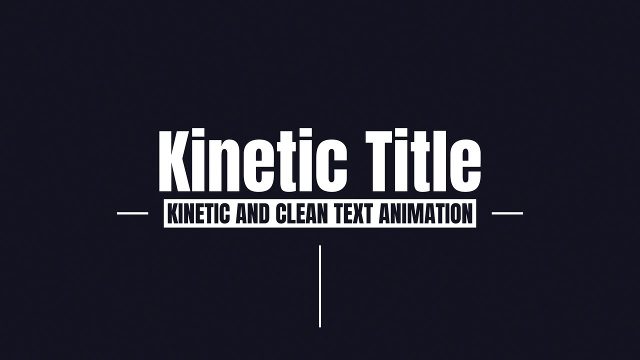 Animated Corporate Kinetic Titles with Vertical Line Drop and Caption After Effects Project