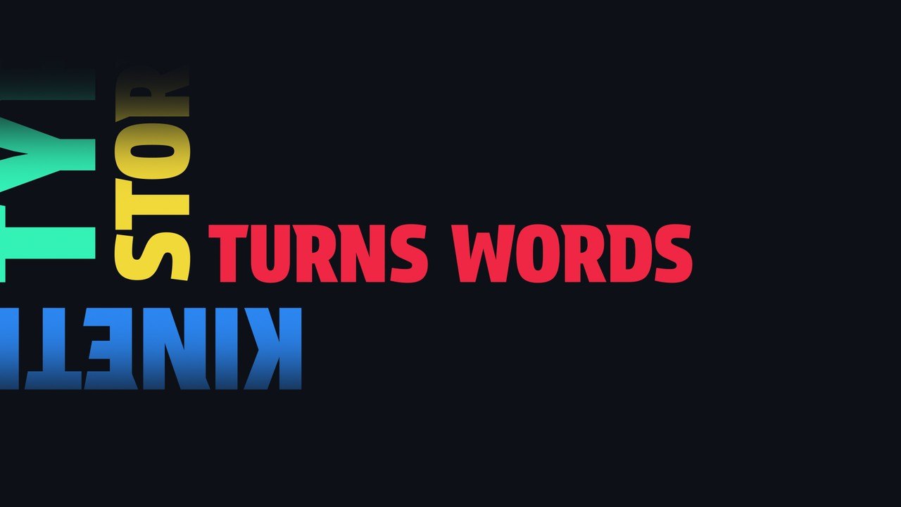 Twisting Words Rainbow Kinetic Intro Text Animation Premiere Pro MOGRT