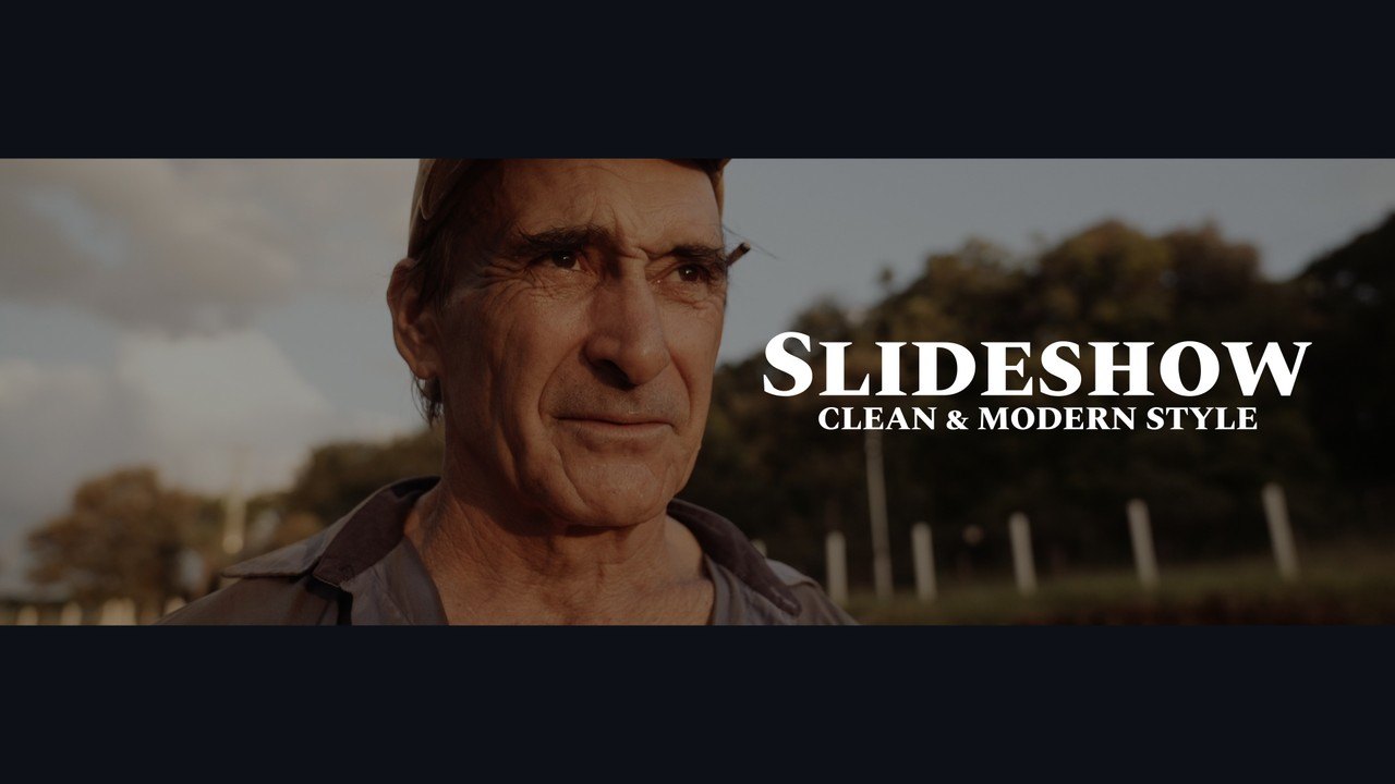 Widescreen Picture Slideshow with Serif Tags Premiere Pro MOGRT