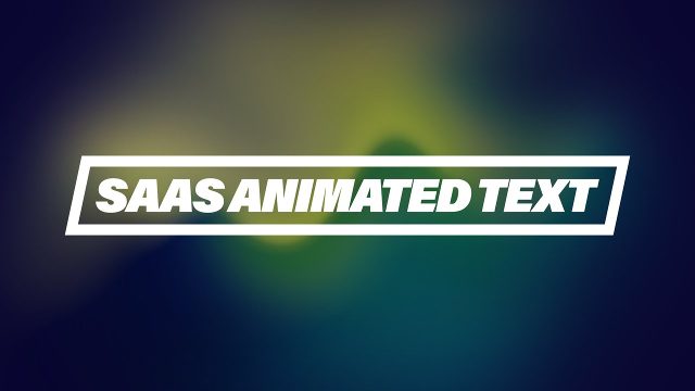 SaaS Startup Promo Kinetic Typography with Slanted Outline Box for After Effects