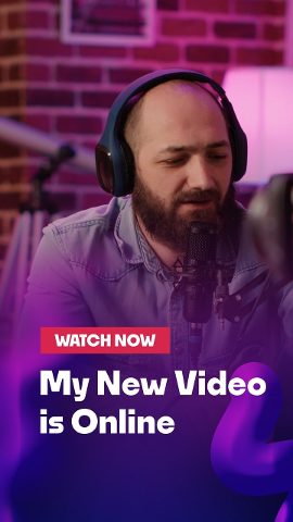 Vertical Podcast Episode Lower Third CTA Banner After Effects Template