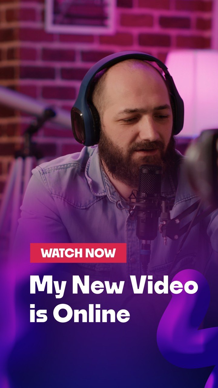 Vertical Podcast Episode Lower Third CTA Banner After Effects Template