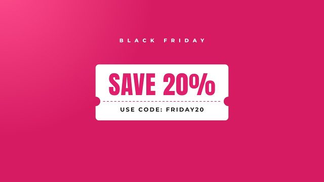 Coupon Ticket Black Friday Promo Code Title After Effects Template