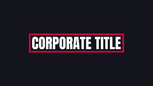 Dynamic Crimson Border Corporate Titles for After Effects
