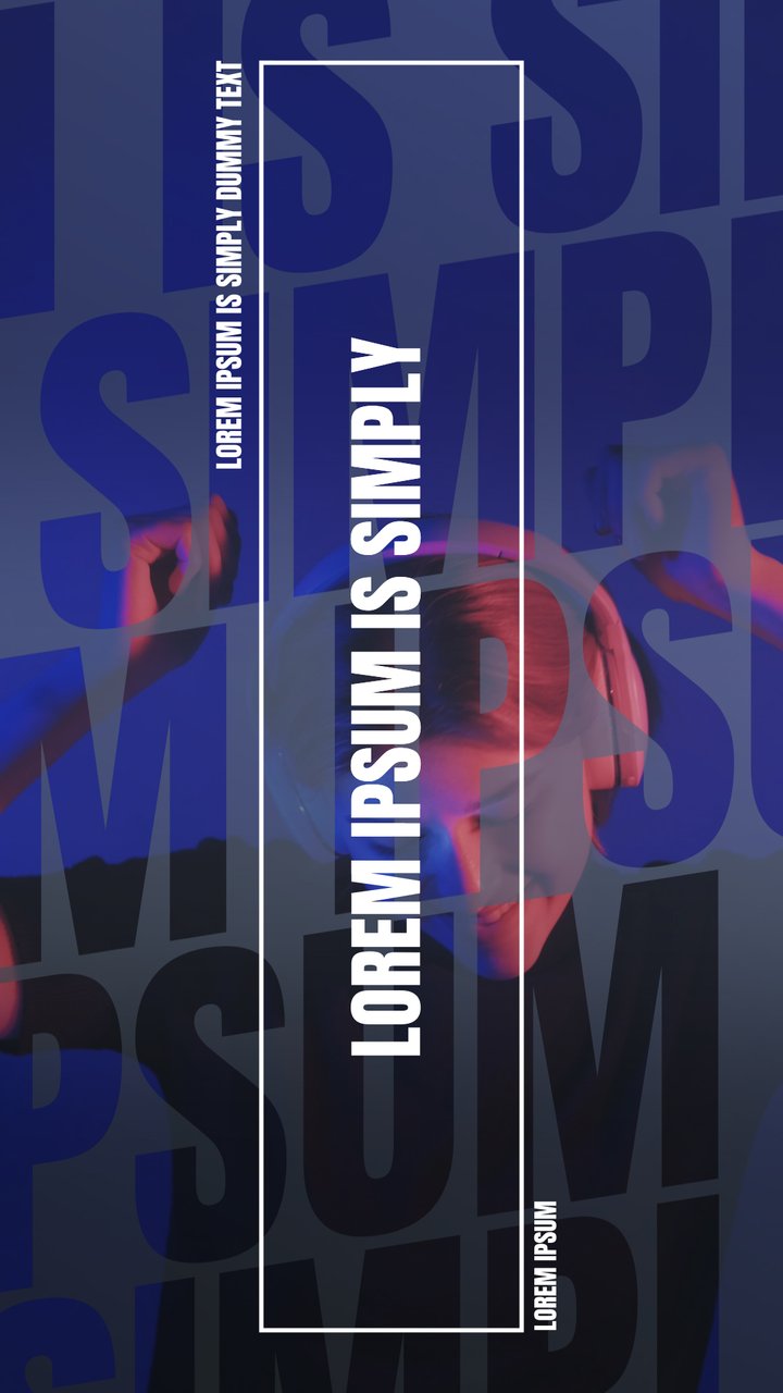 Vertical Rotated Text Box over Repeating Pattern Story Title After Effects Template