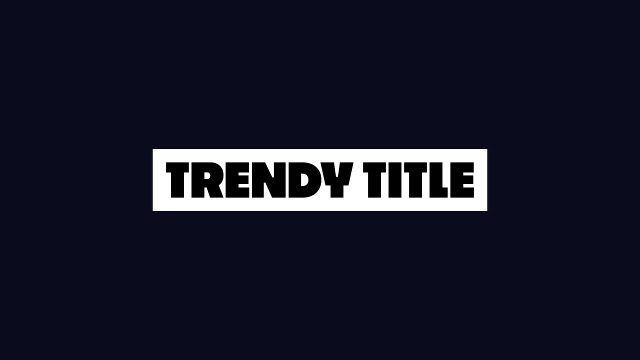 White Box Heavy Trendy Titles for News Segments After Effects Templates