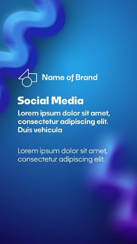 Vertical Social Media Brand Text with Logo and Liquid Ribbon Premiere Pro MOGRT