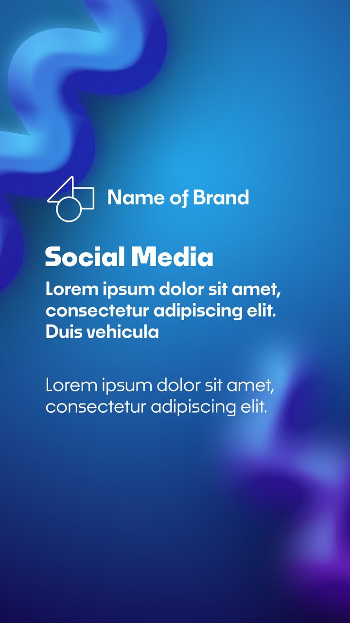 Vertical Social Media Brand Text with Logo and Liquid Ribbon Premiere Pro MOGRT