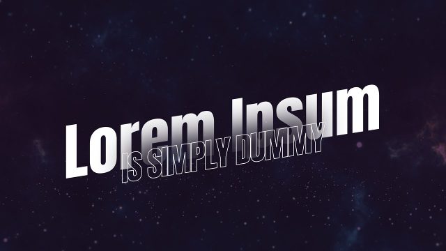 Tilted Title Case over Hollow Subtitle Corporate Kinetic Text After Effects Template