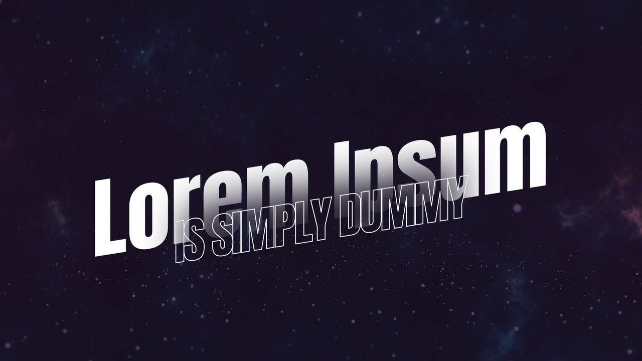 Tilted Title Case over Hollow Subtitle Corporate Kinetic Text After Effects Template