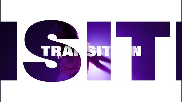 Scene Change Text Transition with Massive Clip Letters After Effects Template