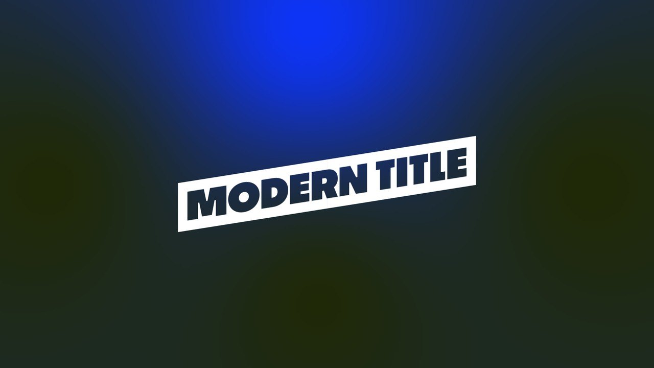 Modern Tilting Label Title Animation After Effects Template
