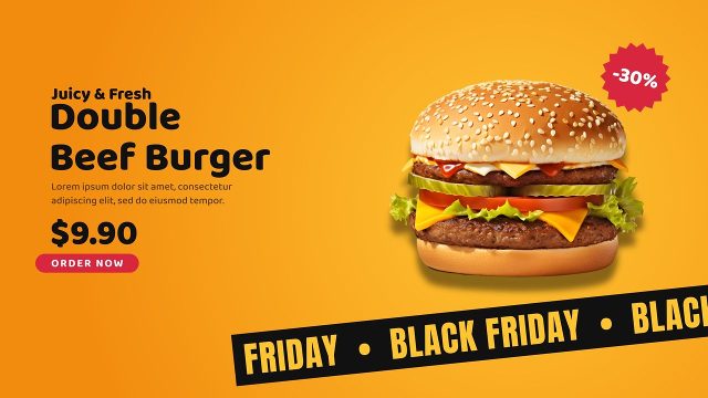 Black Friday Angled Tape Ticker Sale Animations After Effects Template