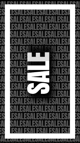 Vertical Black Friday and Cyber Monday Sale Repeat Pattern with White Border After Effects Template