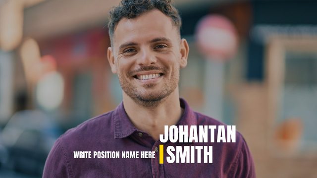 Yellow Bar Accent Speaker Name Lower Thirds After Effects Templates